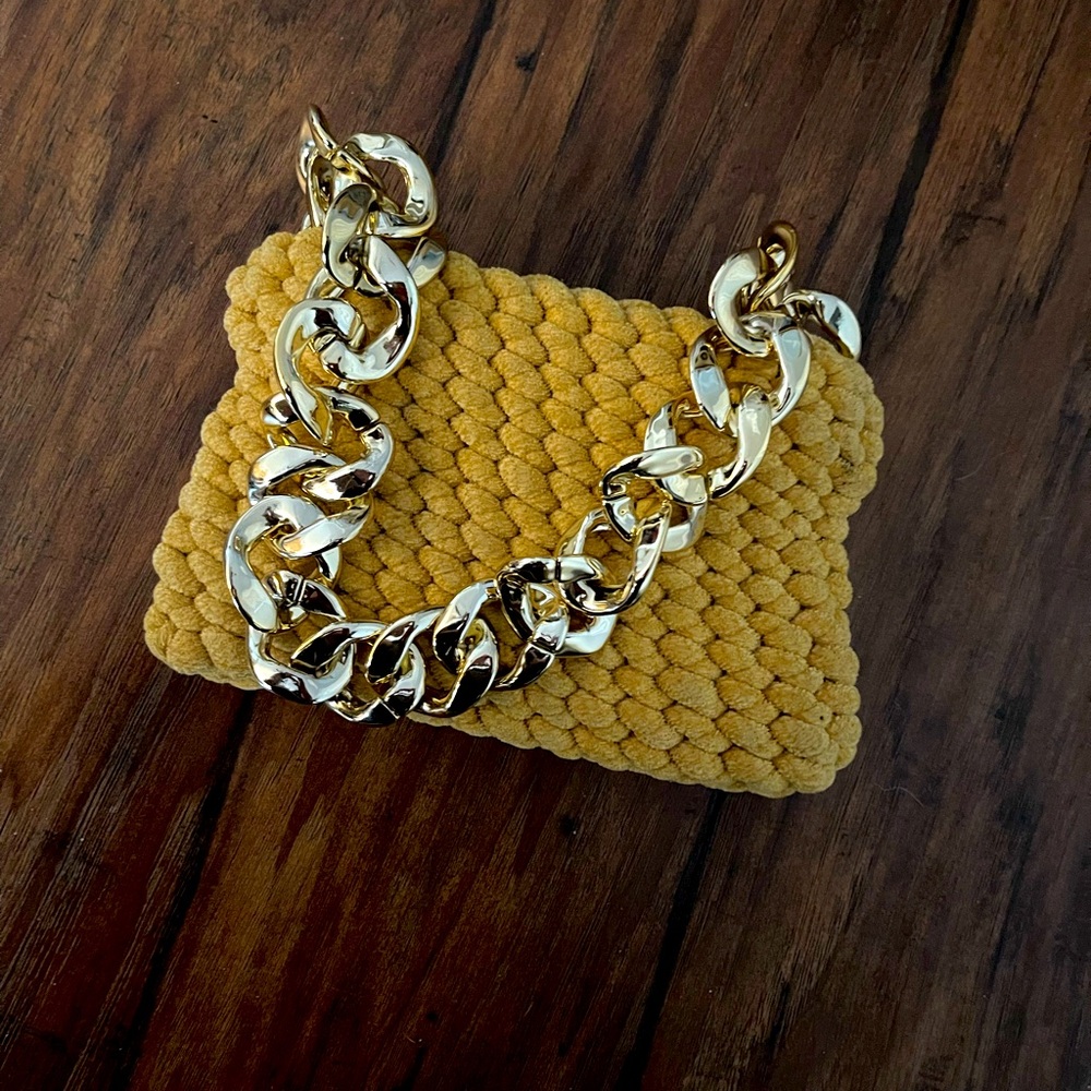 Mustard Woven Purse